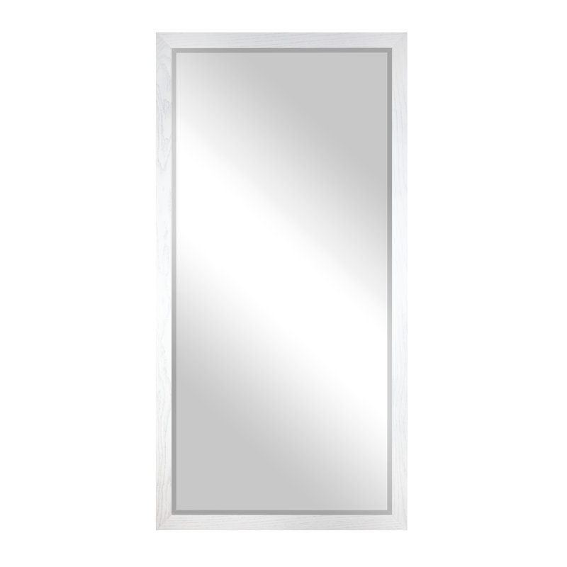 Ozark Hardwood Beveled Mirror 2", White