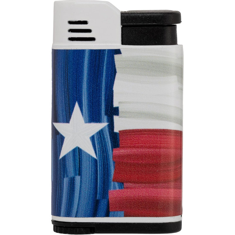 Briquet Palio Torcia, jet simple, drapeau du Texas