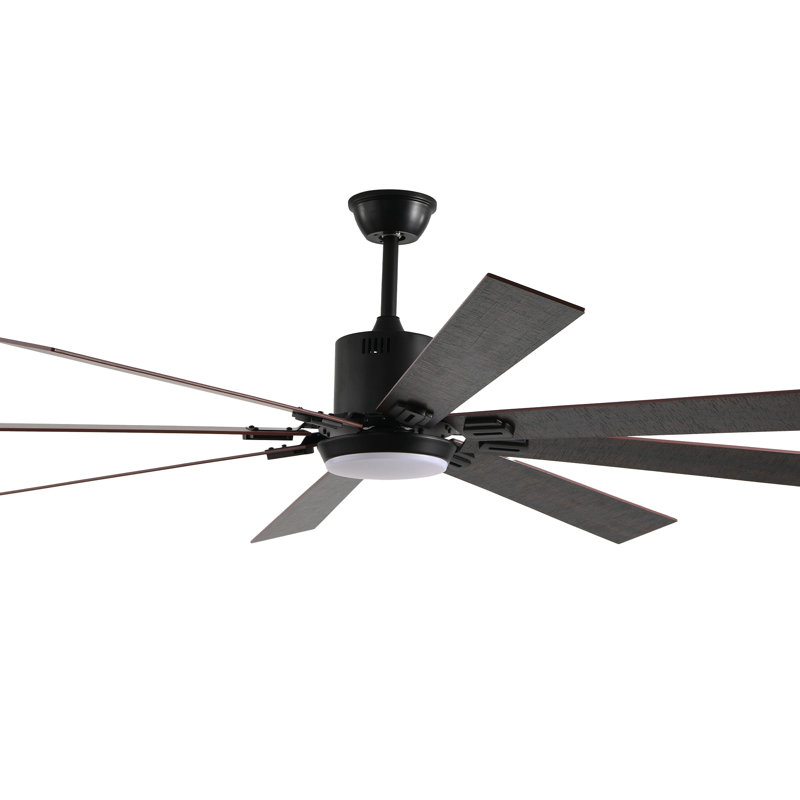 Ventilateur de plafond moderne en bois avec lumière et télécommande, moteur à courant continu réversible à 6 vitesses et ventilateur de plafond