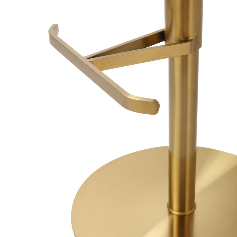 Tabouret de comptoir pivotant Vito, Blanc cassé