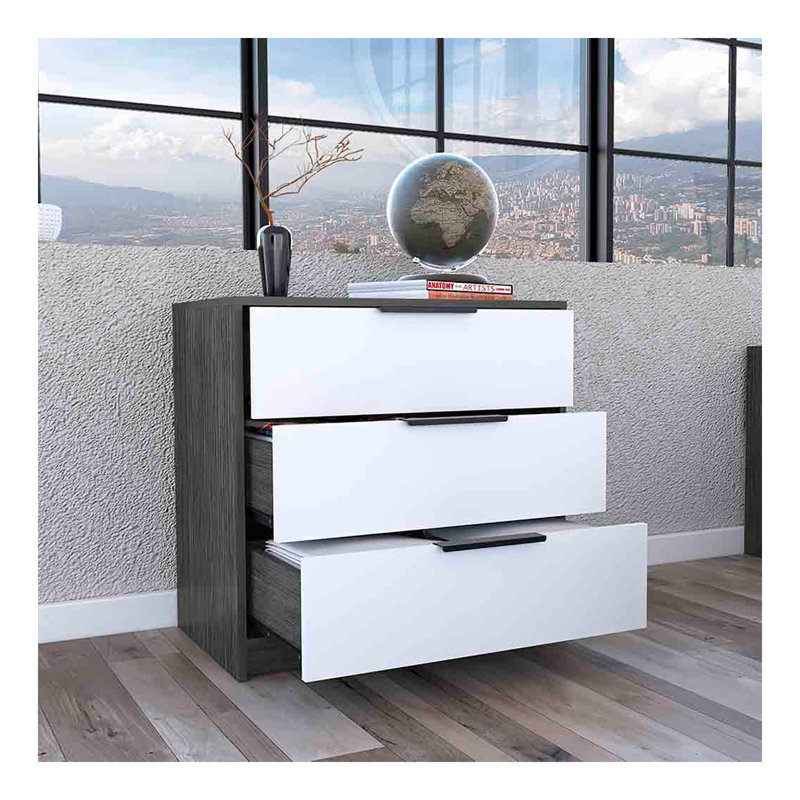 Commode 3 tiroirs Maryland, plateau supérieur