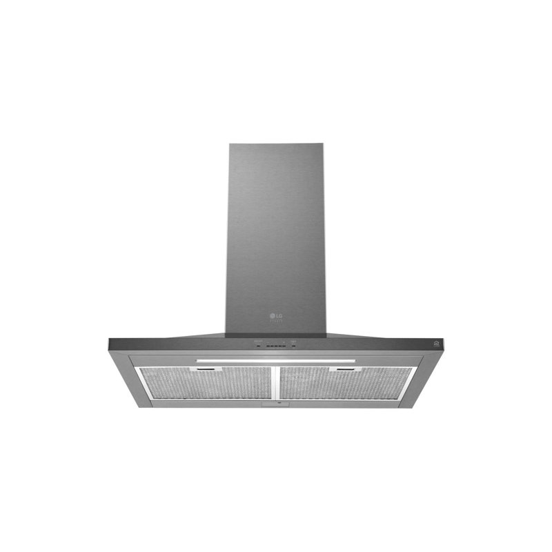 36" 600 CFM Ducted Wall Mount Range Hood with Nightlight, Wi-Fi, Remote Control Included, Gray, 36"