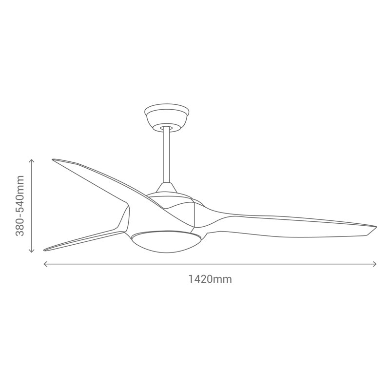Stefanie 142cm Ceiling Fan with LED Lights