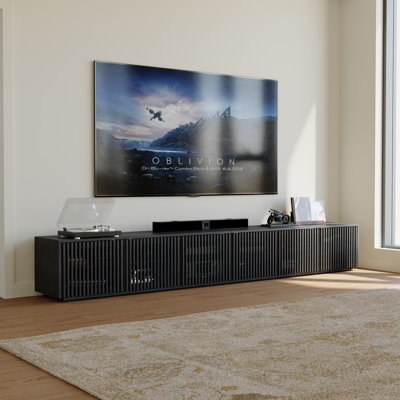 Hiramani Mid-Century Modern TV Stand, Fully Assembly