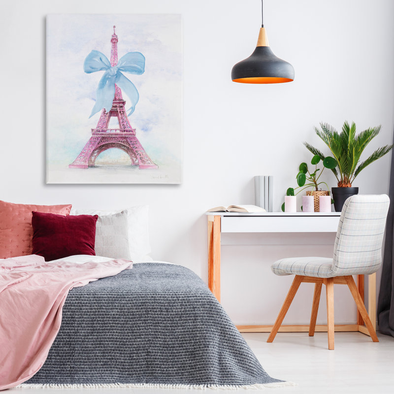 Joli tour Eiffel, art mural sur toile par Lanie Loreth, H 48 po x l 36 po