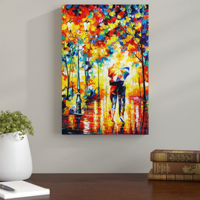 «Under One Umbrella» - Impression sur toile tendue, H 40 po x l 26 po x P 1,5 po