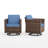 Kisner 3 Pieces Rocking Swivel Wicker Patio Chair With Cushions And Table-59378073