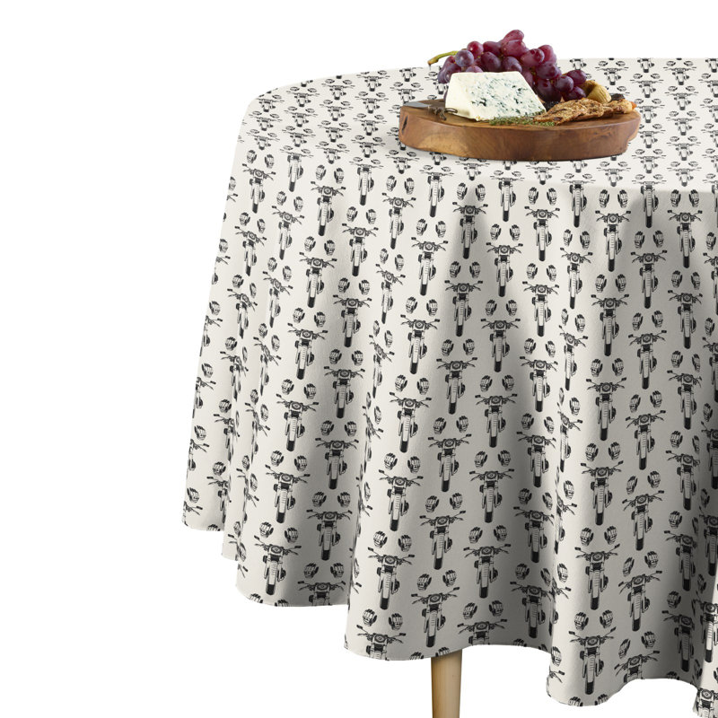 Ehren Geometric Round Tablecloth, 60" x 60"
