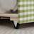 Cozy Gingham Daybed With Trundle Twin Size Sofa Bed No Box Spring Needed, With USB Port And Adorable Wave Shaped, Linen Fabric, Green-125533600