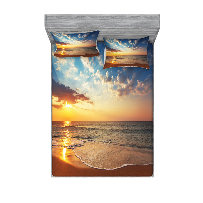 Microfiber Sheet Set, Queen Sheet Set with Fitted Sheet