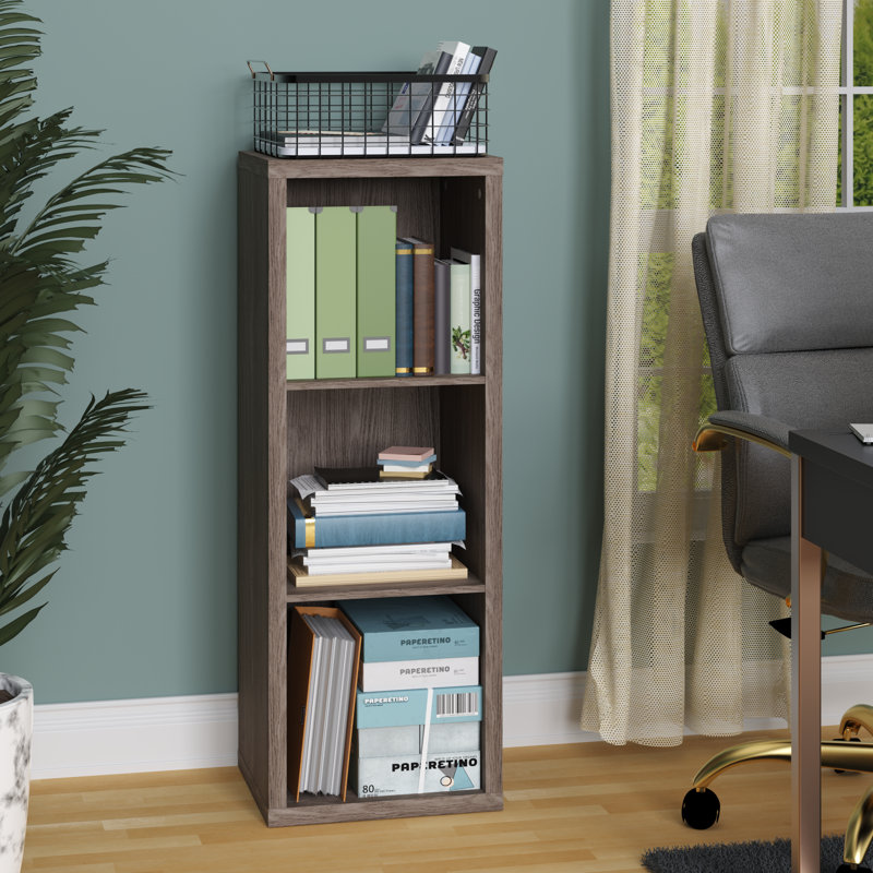 Bibliothèque décorative H 43,98 "x l 16,02", Gris patiné