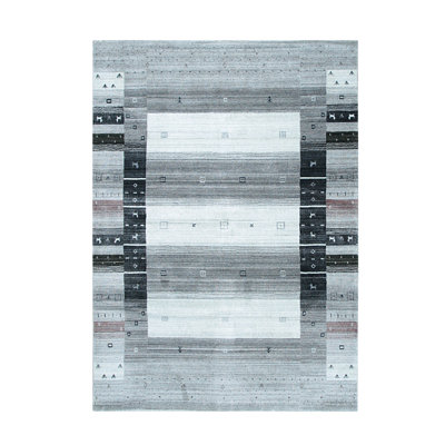 Tapis gris transitionnel Zaraah