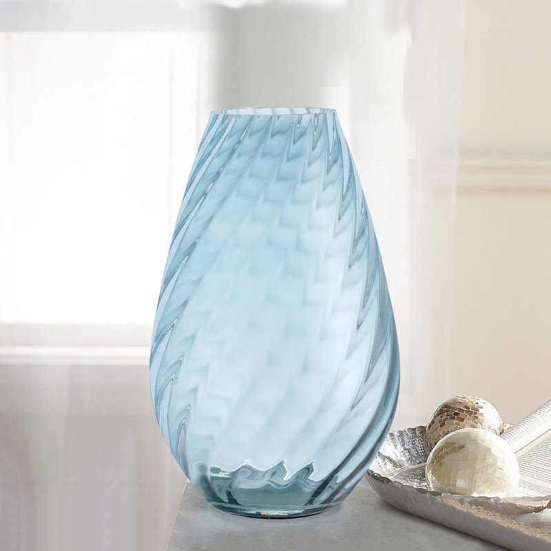 Lena Table Vase, Blue, 17" H x 10" W x 10" D