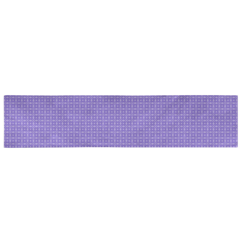 Chemin de table Avicia, 90 po x 16 po, Mauve / Blanc, Coton