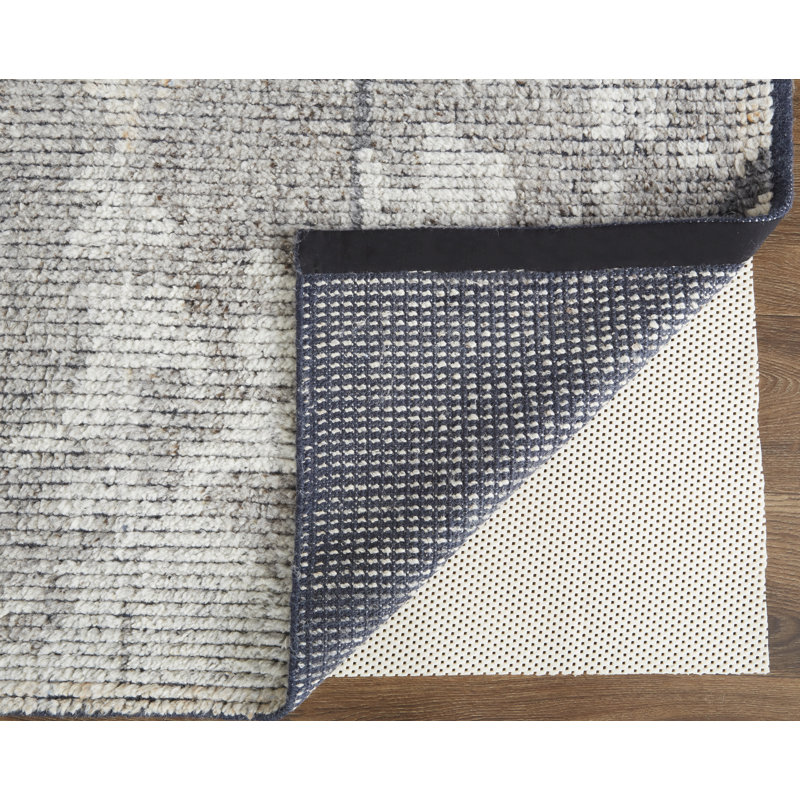 Alford Wool Abstract Area Rug in Gray, Rectangle 9'6" x 13'6"