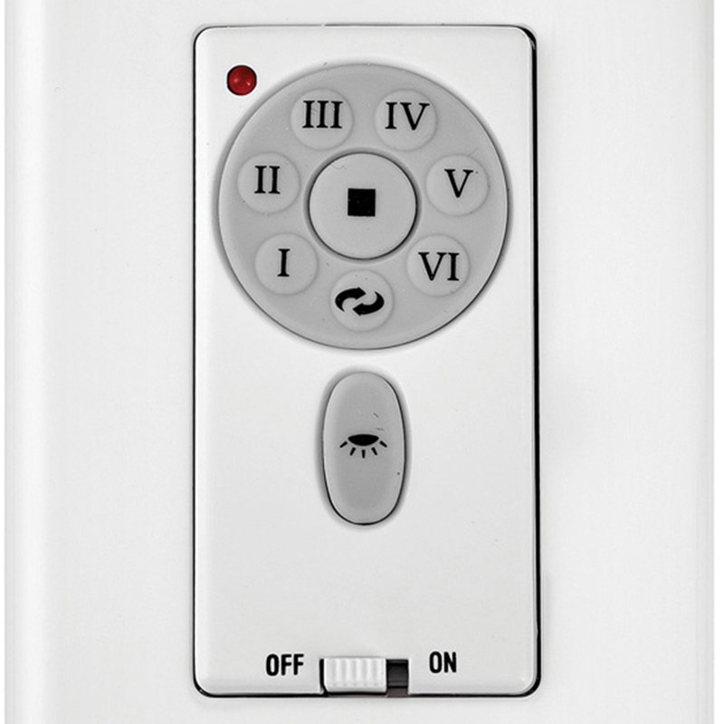 6 Speed DC Button Fan Wall Control in White