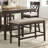 Finish Counter Height Bench 1pc Fabric Upholstered Casual Style Dining Room Furniture