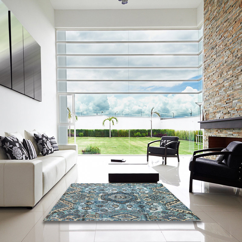 Abstract Indoor Rug, Square 3'