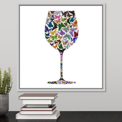 « wine glass party i », peinture sur toile