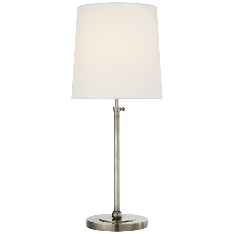 Thomas O'Brien Bryant Large Table Lamp, Antique Nickel, Fabric