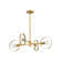 Alexandro 4 - Light Fabric Dimmable Sputnik Modern Linear Chandelier