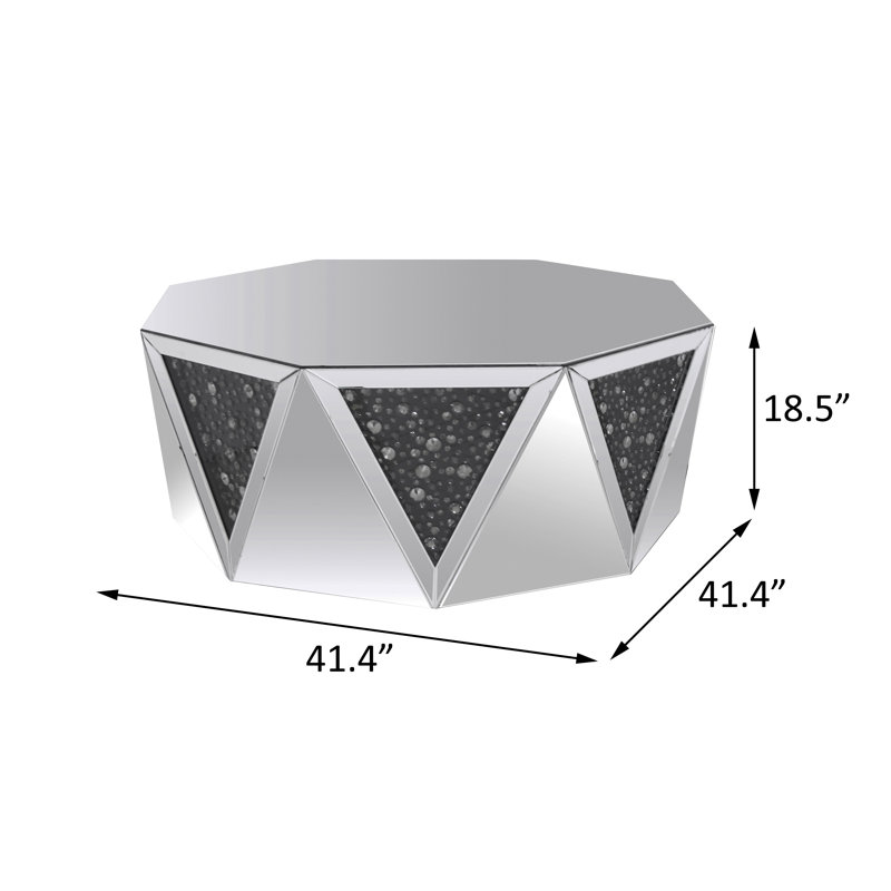 Table basse, faux cristaux