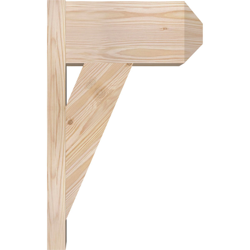 Artisan traditionnel en bois rustique, Sapin Douglas de 7 1/2 po (lisse), P 14 po x H 22 po