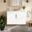 Meuble-lavabo de salle de bain vintage 30 po avec lavabo en céramique, lavabo simple en céramique à 3 trous, meuble-lavabo avec 2 portes à fermeture douce-1247389586