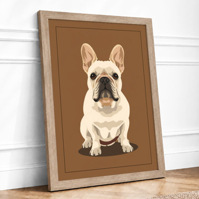 Dignified Bulldog Modern - Framed Print
