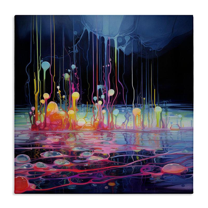 «Abstract Mystic Landscape» par Nuk Nalandro, H 17 po x l 17 po