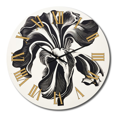 Horloge murale noire et blanche