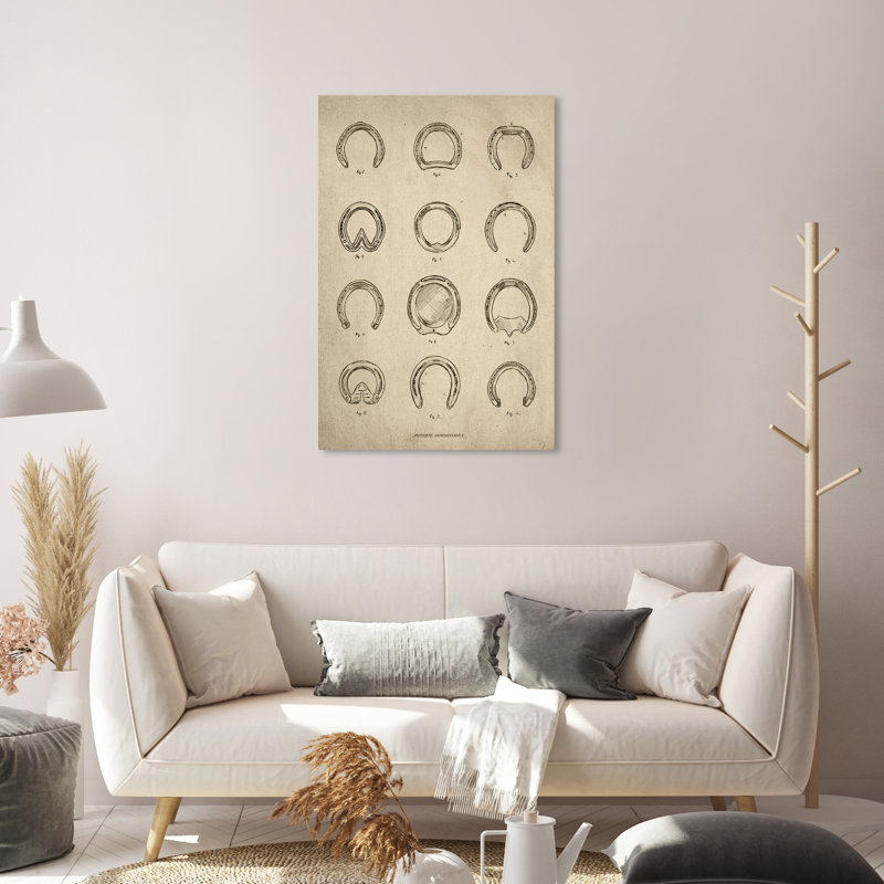 Antique Horseshoes - Impression sur toile, H 30 po x l 20 po