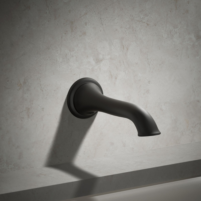 Artifacts® Wall-Mount Bath Spout with Flare Design, Matte Black