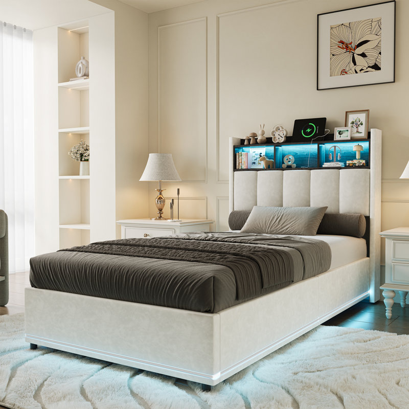 Upholstered Ottoman Storage Bed, European Single (90 x 200 cm)