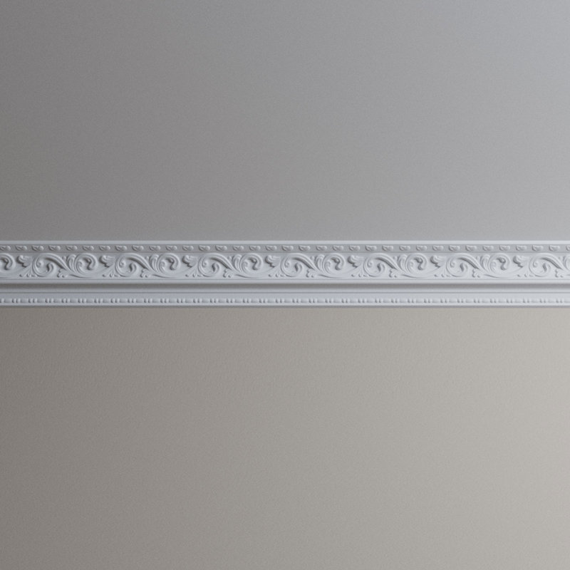 Madeline 96 in. Polyurethane Crown Moulding with Intricate Patterns
