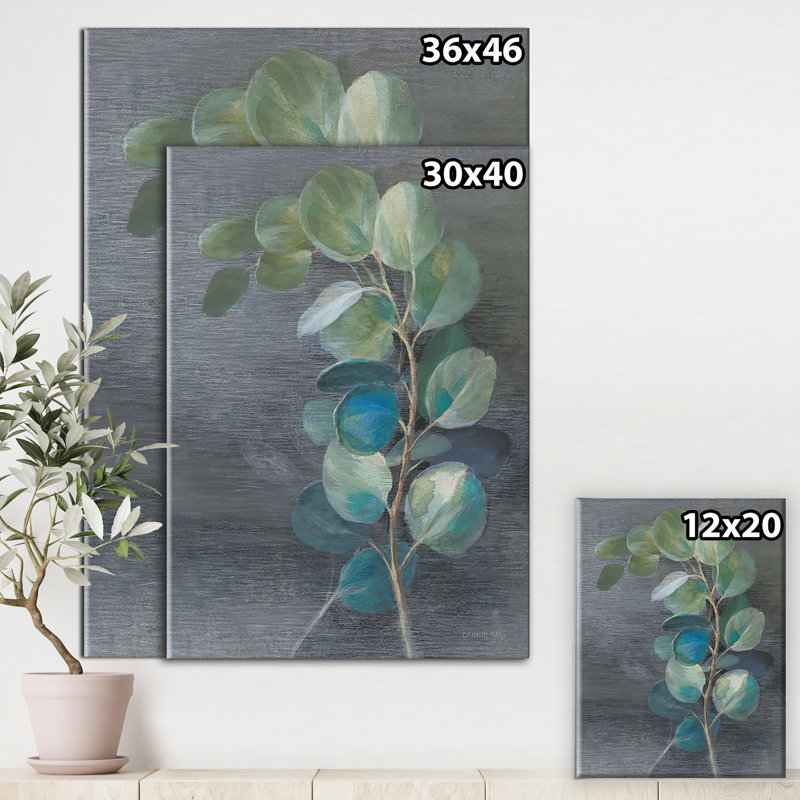 " Fresh Leaves II " Painting Print, 40" H x 30" W x 1.5" D