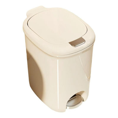 Smooth Glossy Pedal Trash Can with Odor Blocking Lid