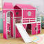 Loft Bed With Slide, Tent And Tower, Castle Inspired Design-127553861-127553863