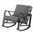 3-Piece Metal Frame Outdoor Conversation Set with Thick Cushions