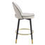 Ensemble de 2 chaises de bar rembourrées pivotantes à 360 ° avec design ergonomique et pieds en métal robustes pour de multiples occasions-817395360