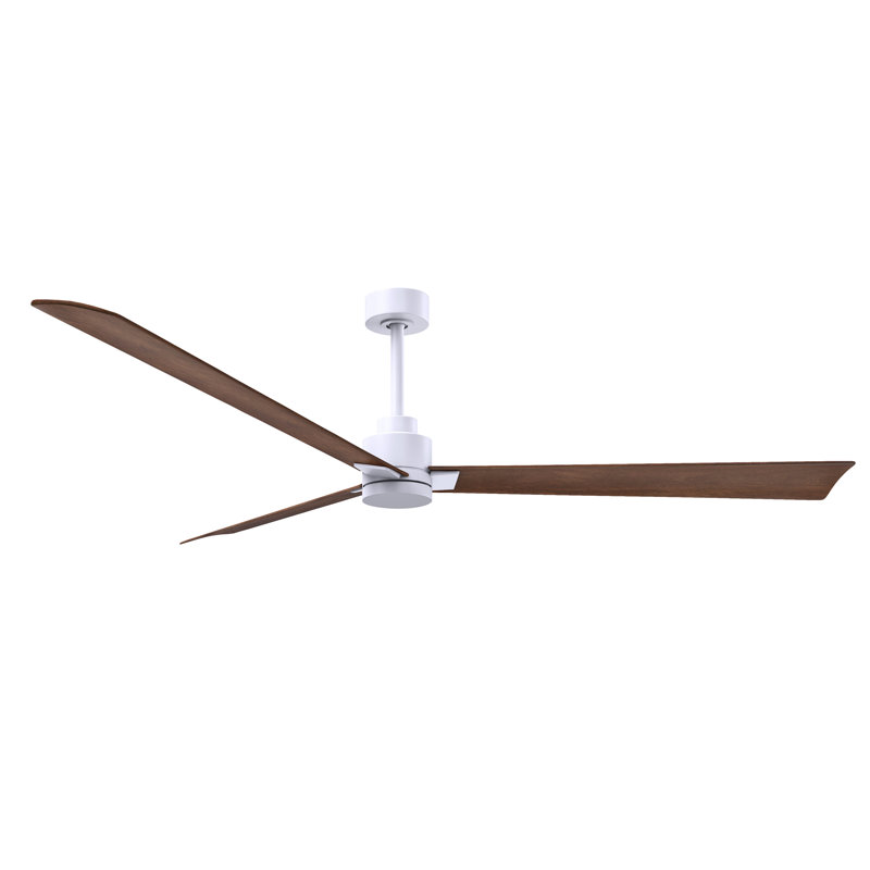 Alessandra 72'' Ceiling Fan, Matte White, Walnut