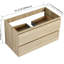 Meuble-lavabo 36 po - finition chêne, fixation murale pour espace, compartiments de rangement spacieux-1753440793