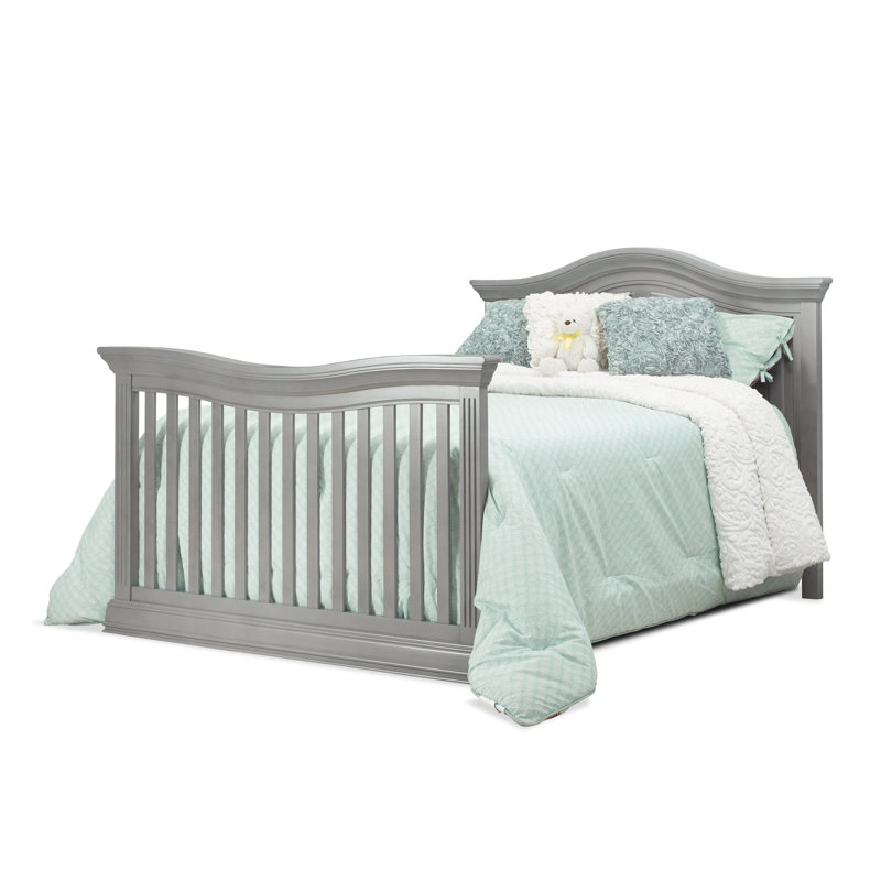 Providence Stone Gray Convertible Wooden Crib