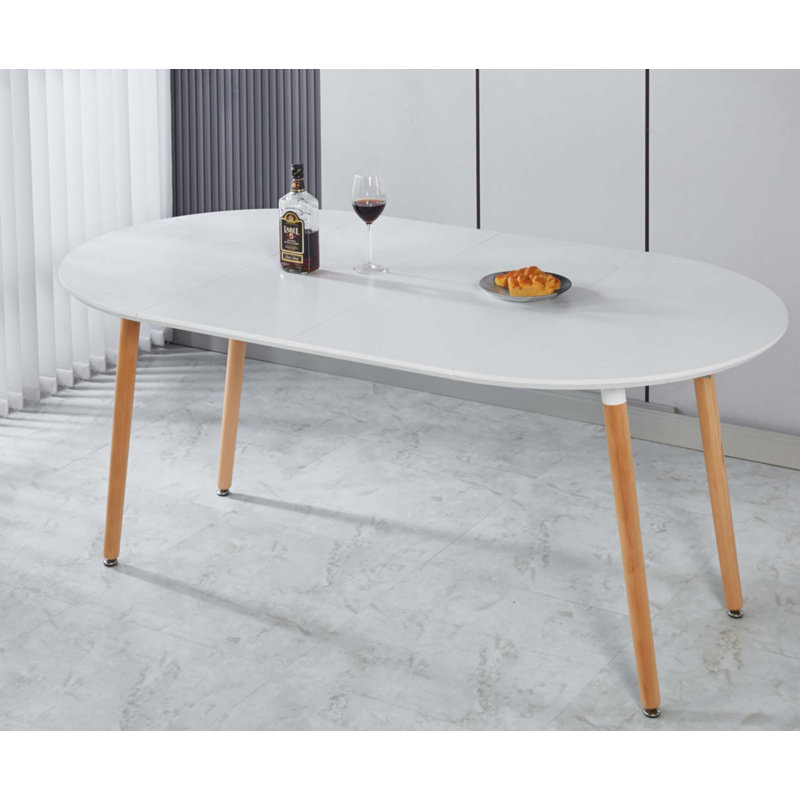 Table extensible, Blanc mat