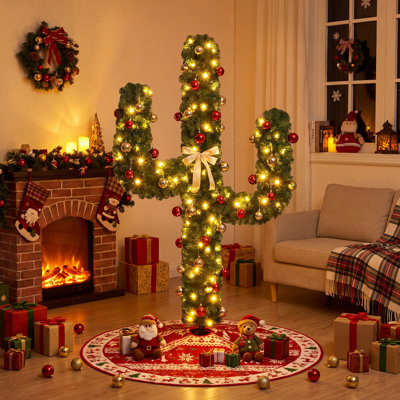 Arbre de Noël artificiel arbre vert 5 pi avec 90 lumières colorées simples