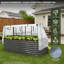 Potager surélevé Anleolife 2,4 m x 1,2 m avec bâche de serre et structure métallique