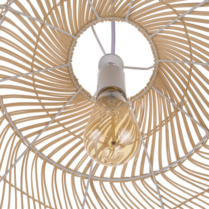 Nagle 1 - Light Natural Dome Pendant, 98.42" H x 19.69" W x 19.69" D