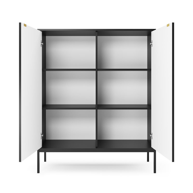 Lineham 104 Cm Wide Highboard, Black