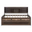 Lit capitaine en bois avec tablettes intégrées-460300413