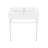 Claire 30" White Basin Matte White Legs